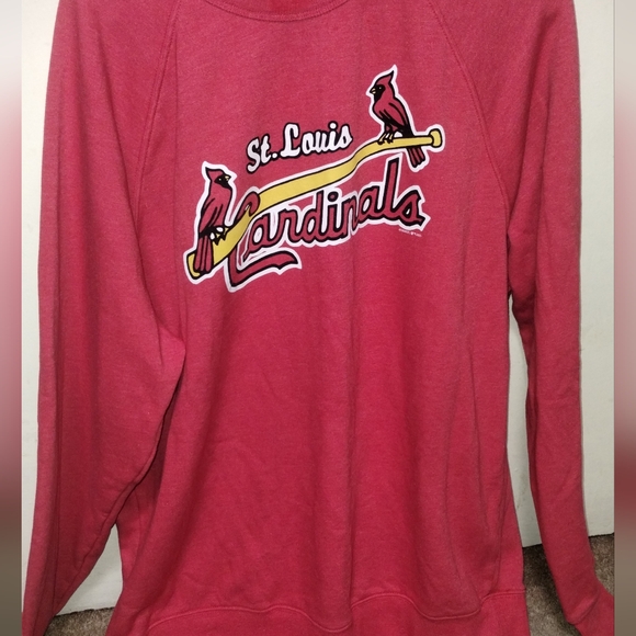 Homage St Louis Cardinals Mens Red Coop Logo Long Sleeve  Sweatshirt Sz. XL - Picture 2 of 4